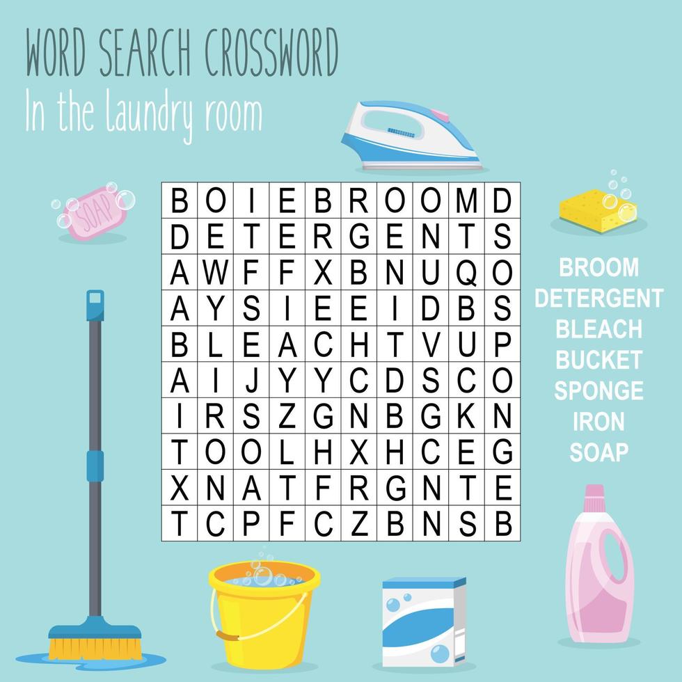 Printable word search puzzle vector