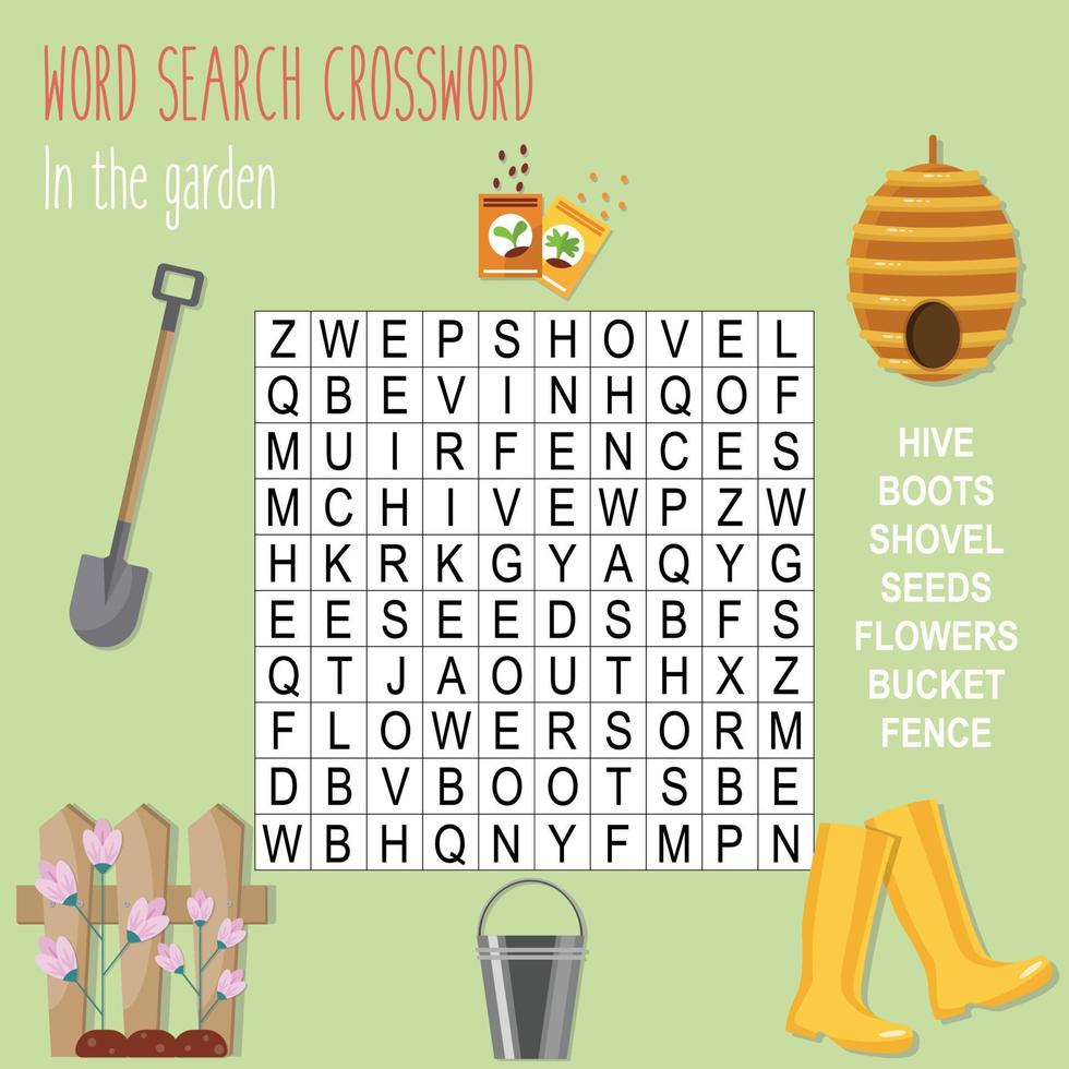 Printable word search puzzle vector