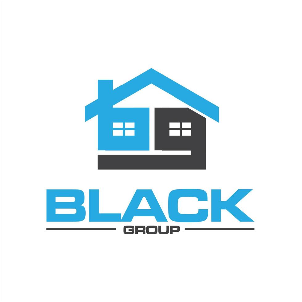 b g construction logo designs for real estate service vector