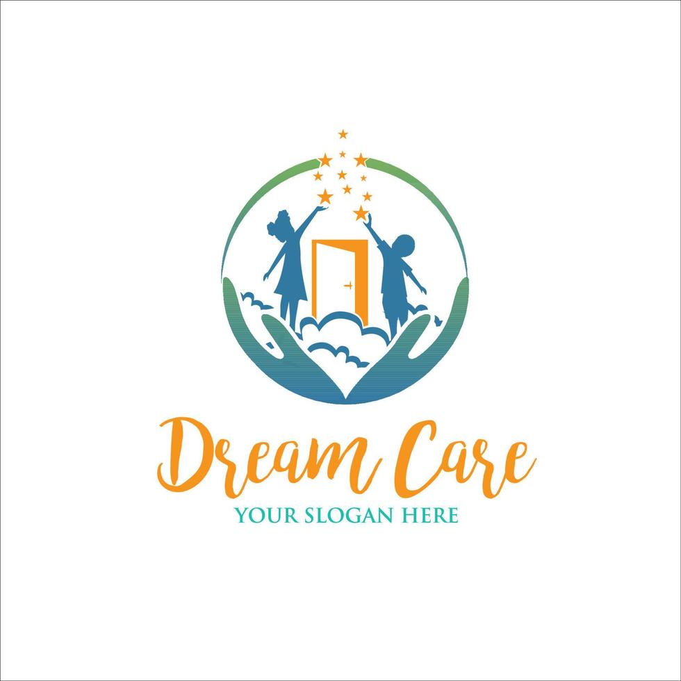 child dream care logo designs for education service vector