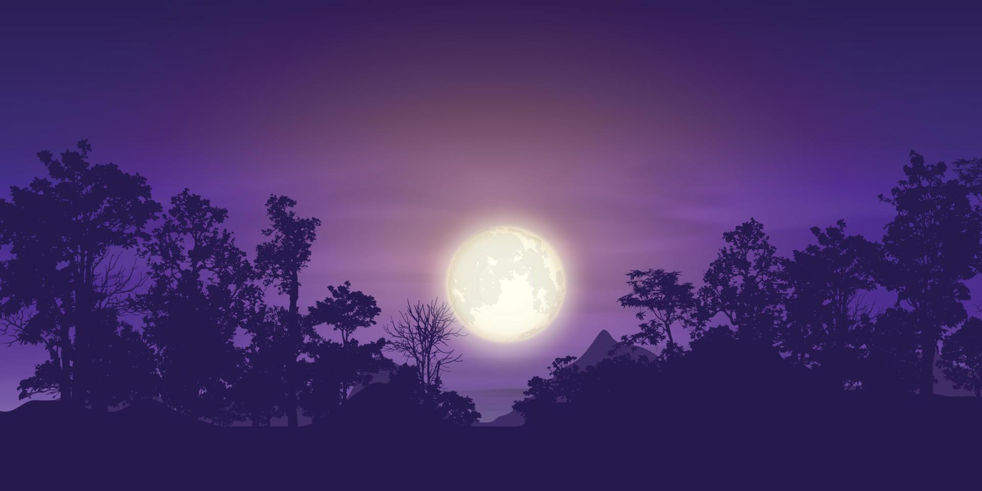 Night in the forest vector
