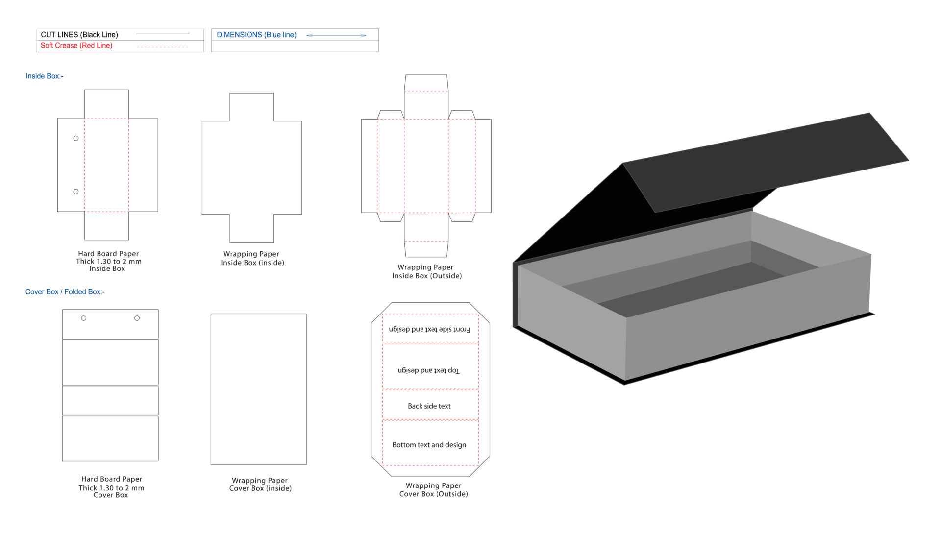 Rectangular Magnetic Box 3D model