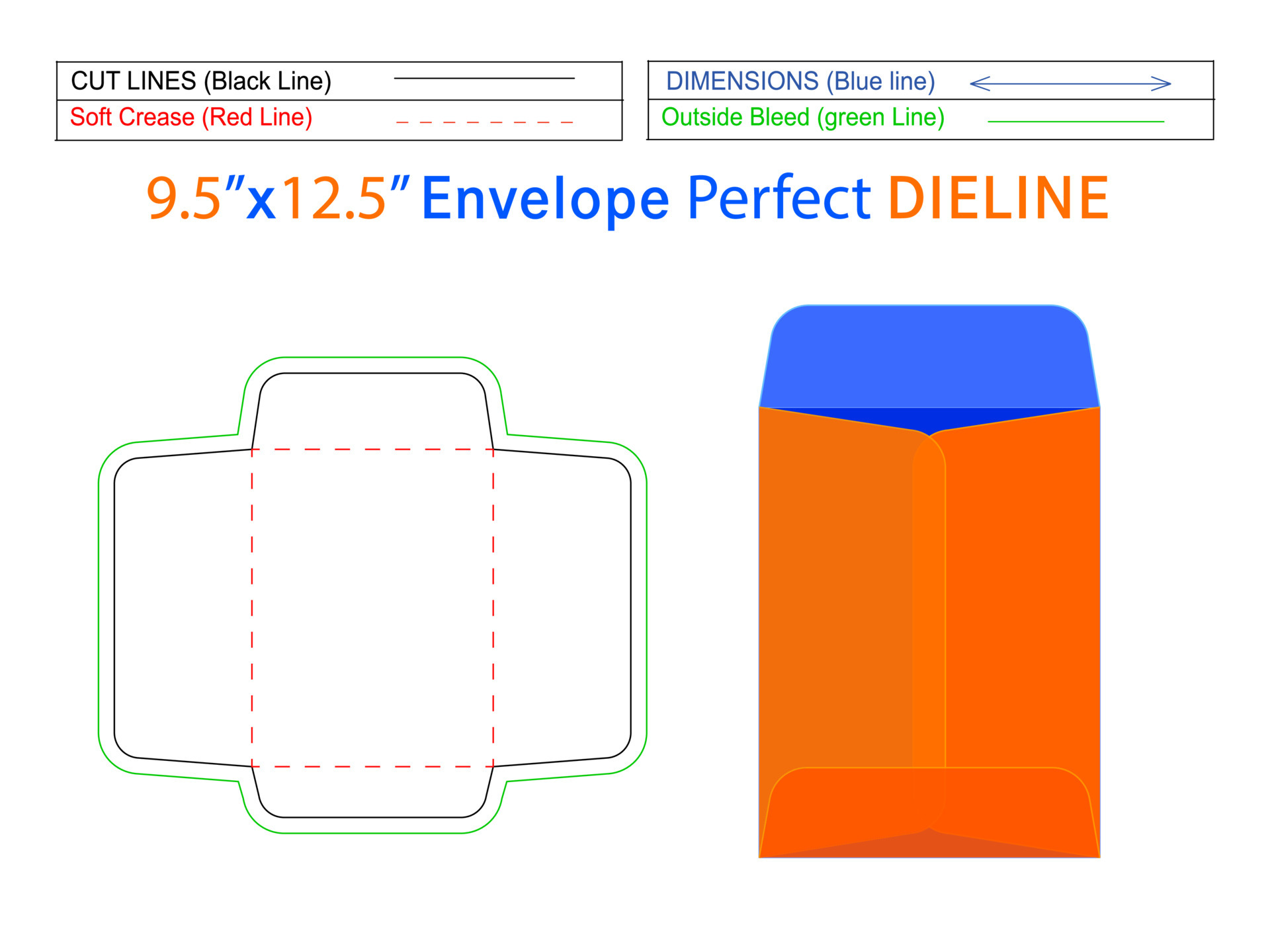 Editable easily resizable Catalog envelope or policy open end envelope