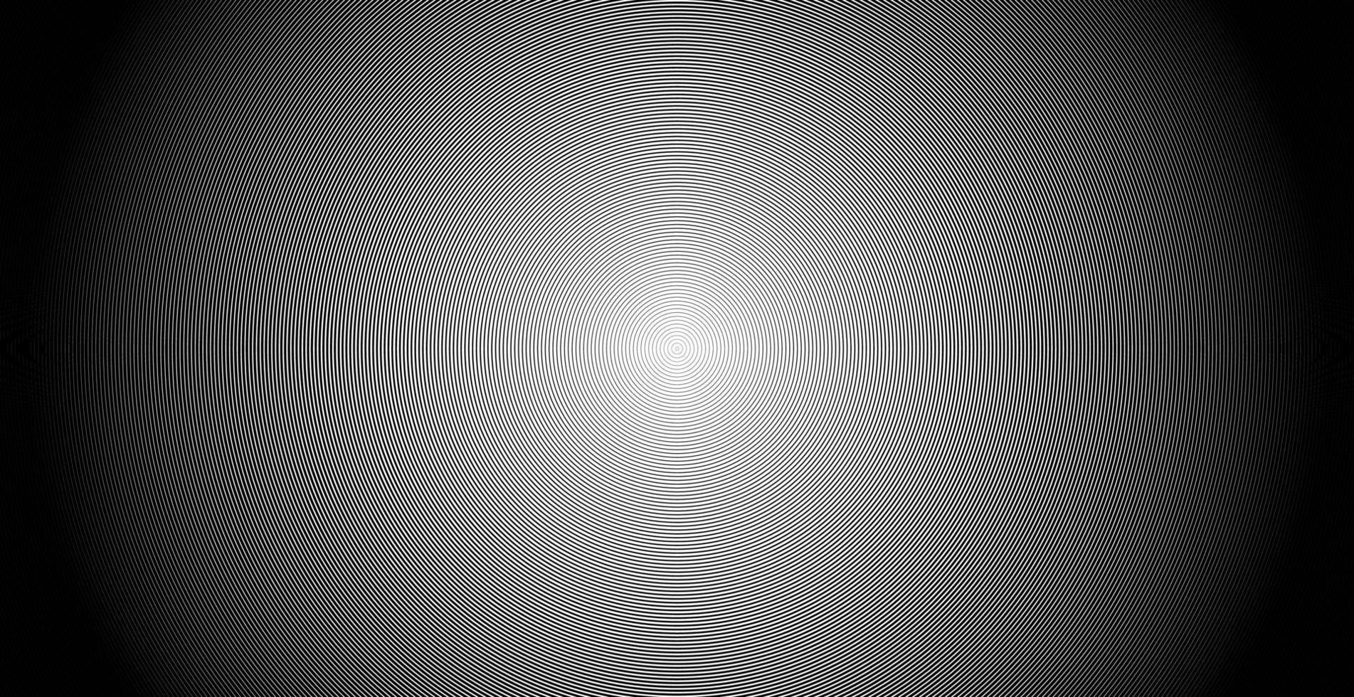 Concentric circle. Illustration for sound wave. Abstract circle line pattern. Black and white graphic vector