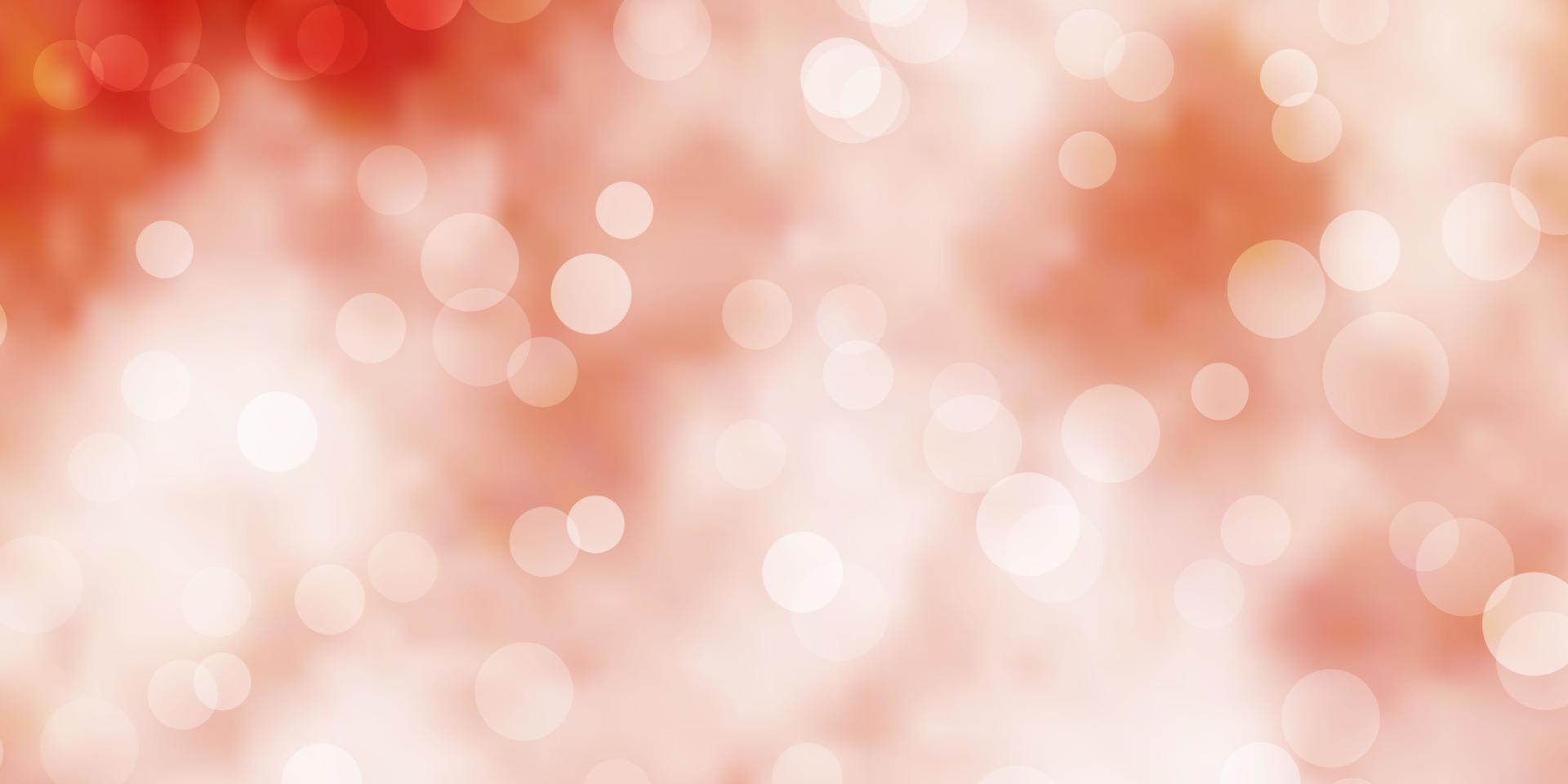 Light Red vector background with circles.