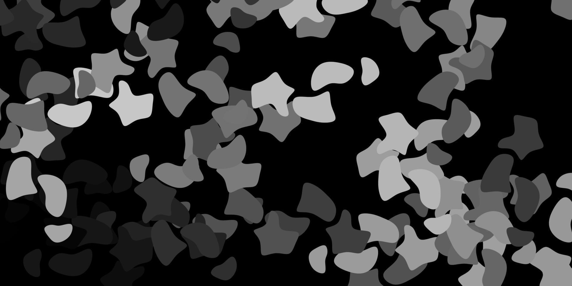 Dark gray vector pattern with abstract shapes.