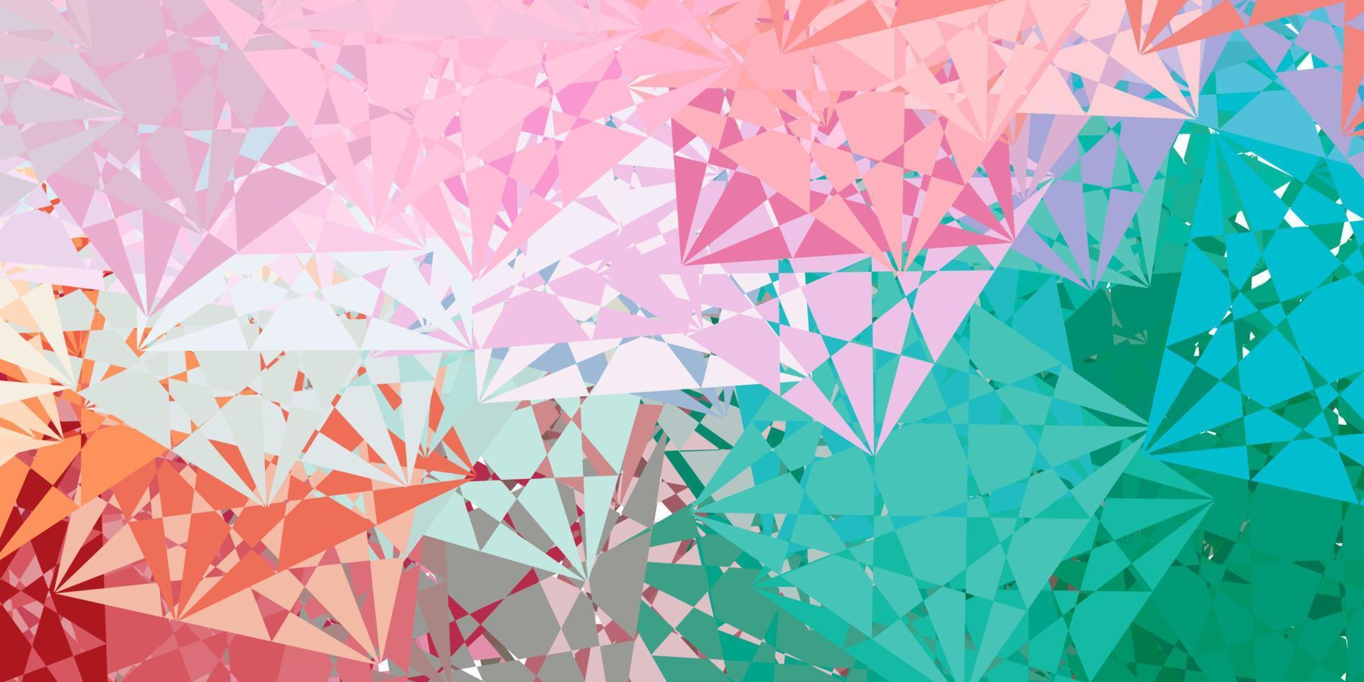 Light Green, Red vector texture with random triangles.
