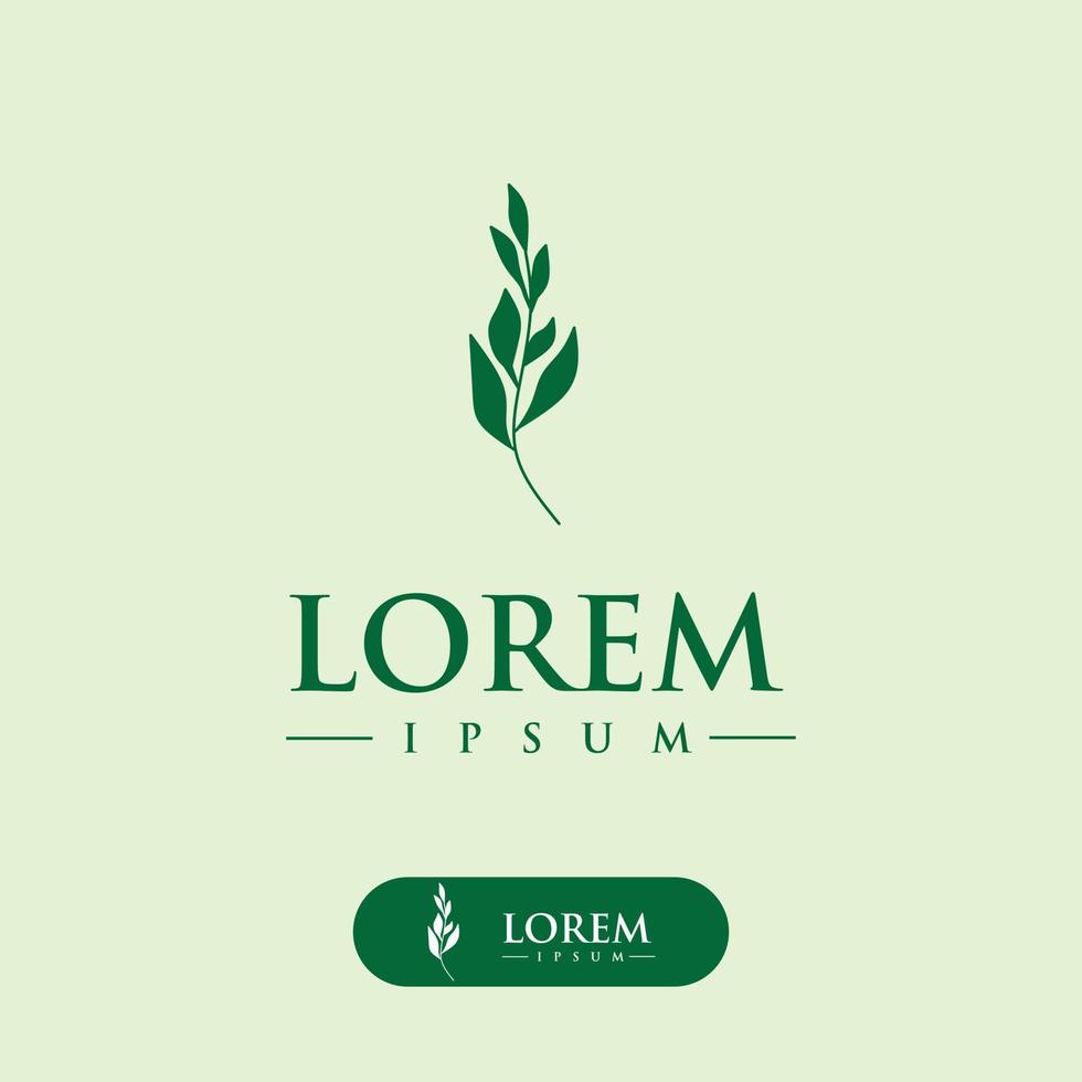 floral logo design vector