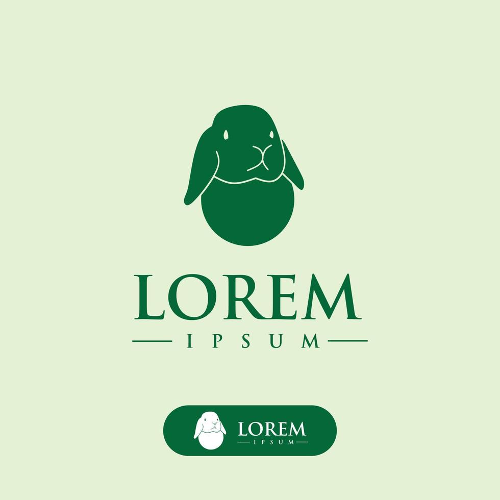 cute rabbit logo vector