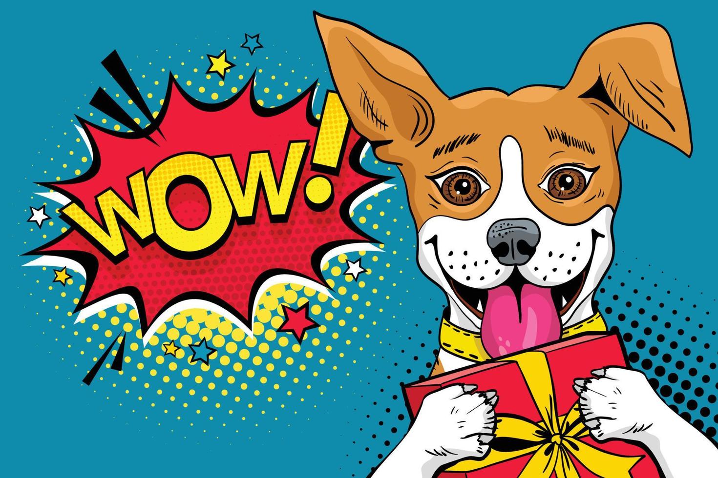 Pop art dog vector