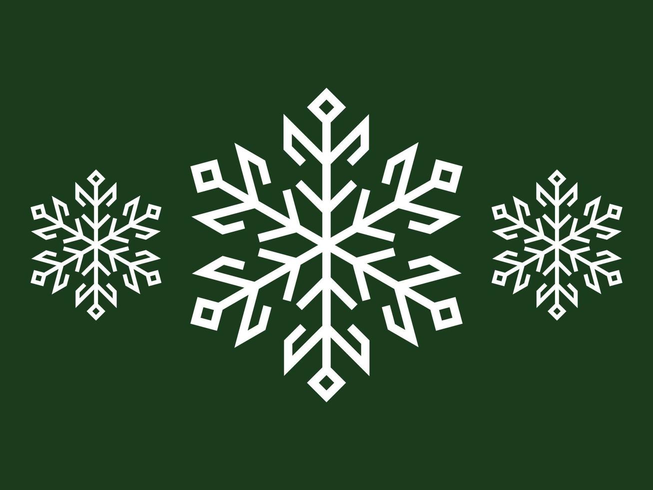 winter snowflakes, green snowflake vector