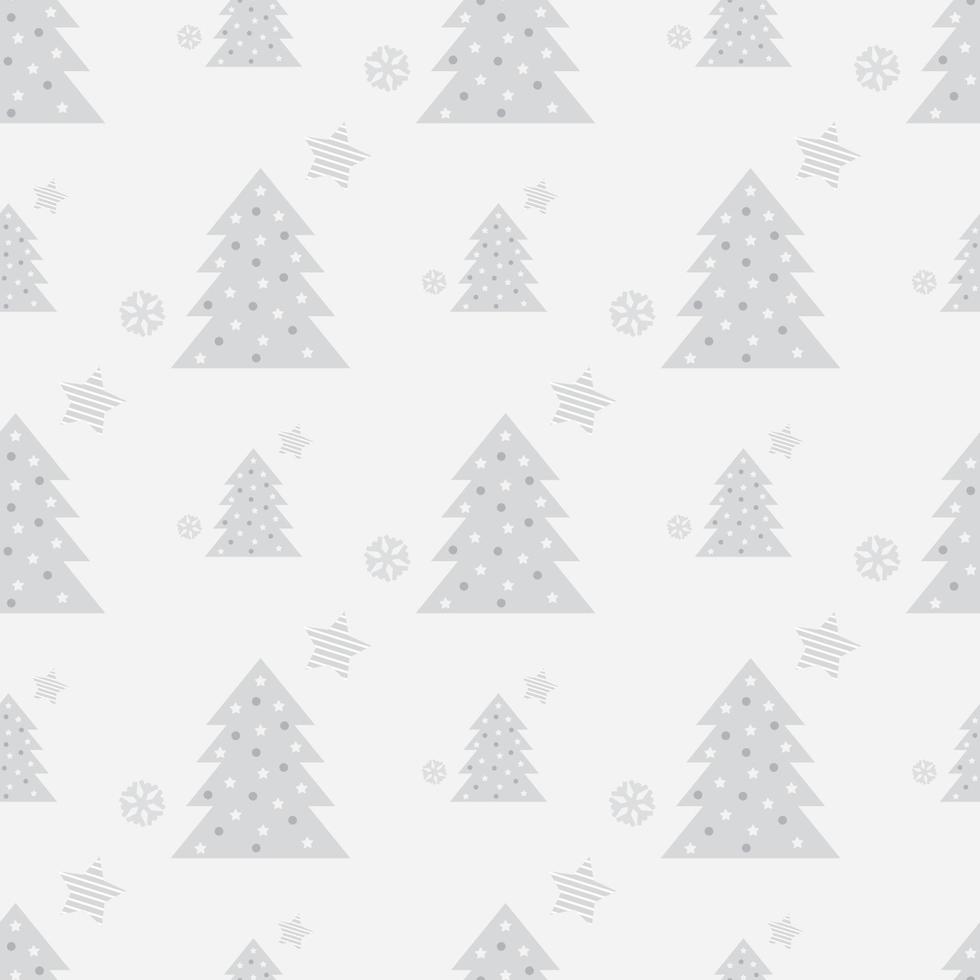 Christmas seamless pattern with Christmas trees, in Scandinavian style vector
