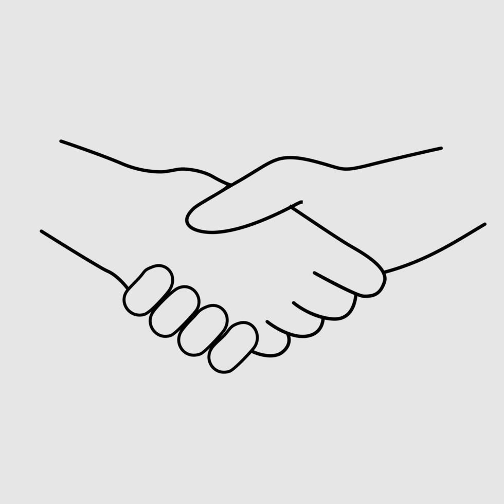 shake hand gesture illustration design vector