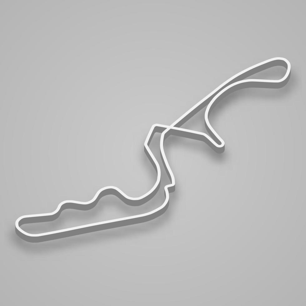 Suzuka Circuit for motorsport and autosport. vector