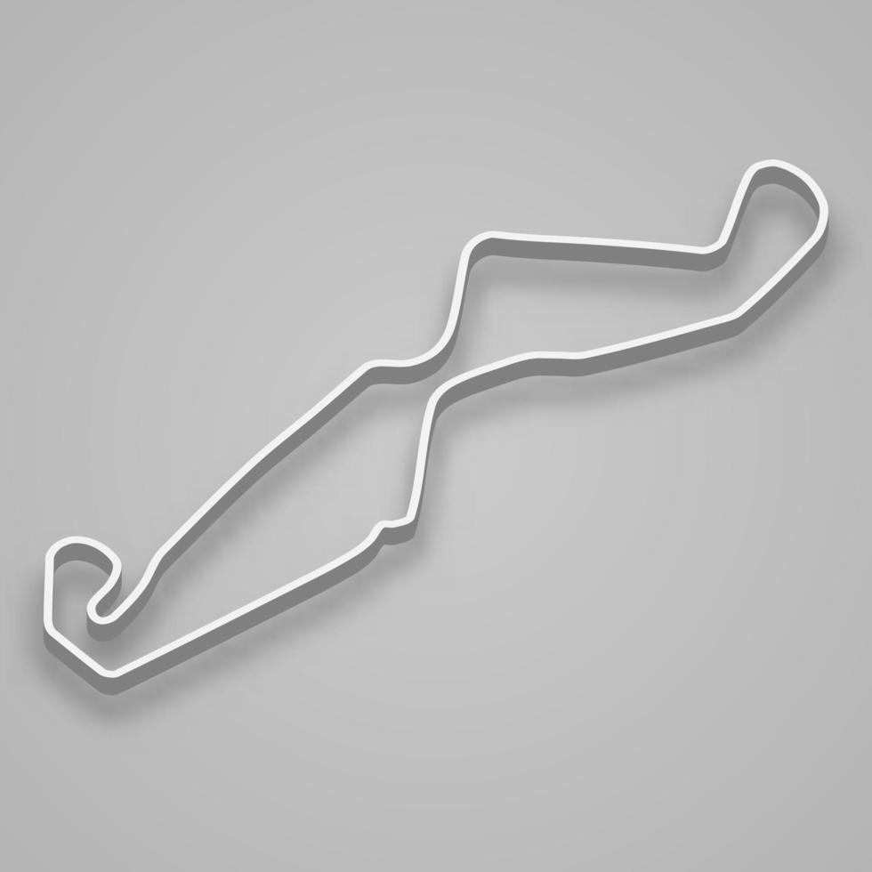 Assen Circuit for motorsport and autosport. vector