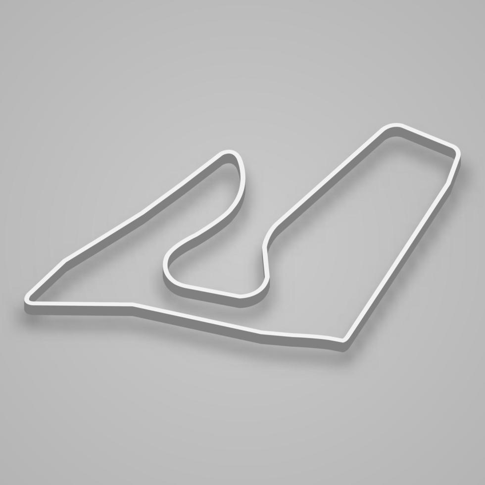 Spielberg Circuit for motorsport and autosport. vector