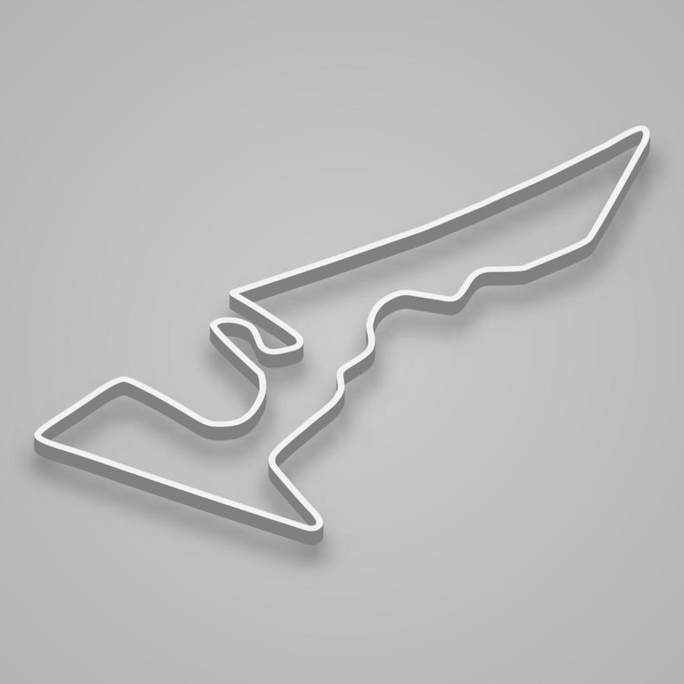 Circuit of Americas for motorsport and autosport. vector