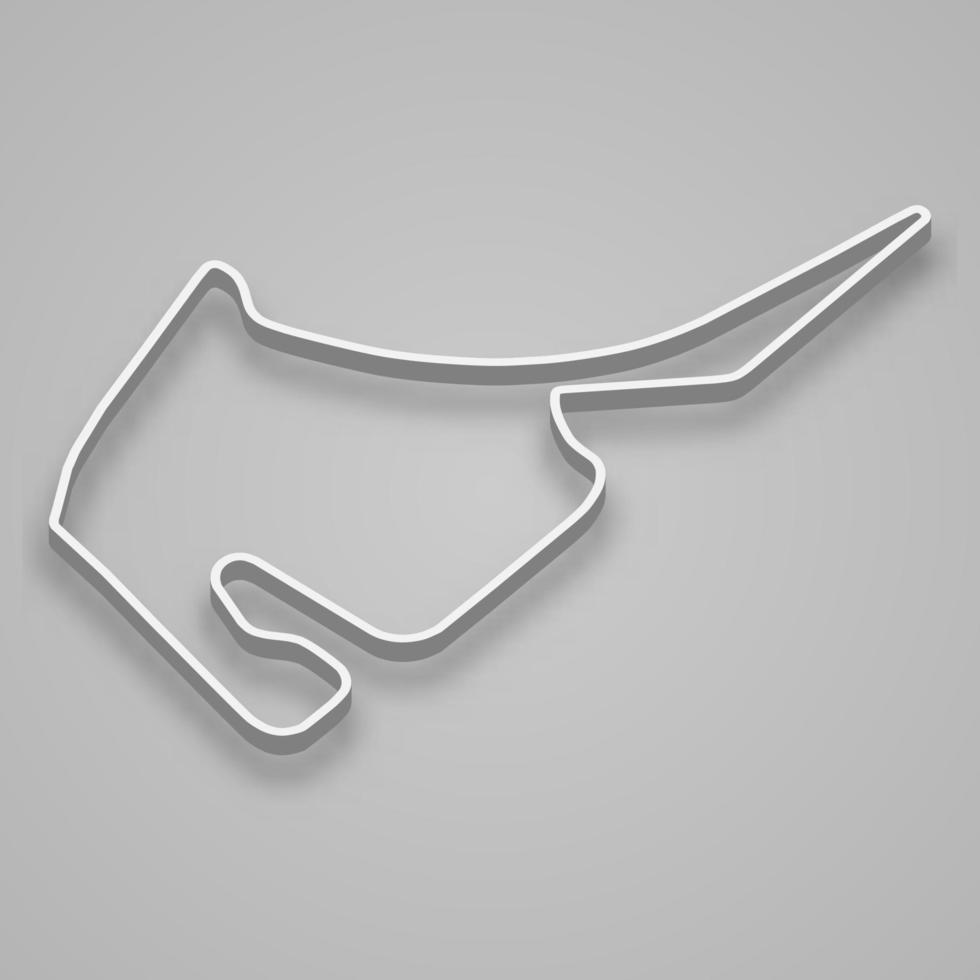 Hockenheim Circuit for motorsport and autosport. vector
