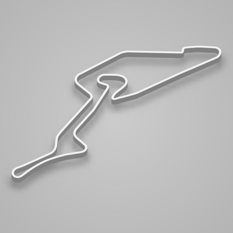 circuito de nurburgring para automovilismo y automovilismo. vector
