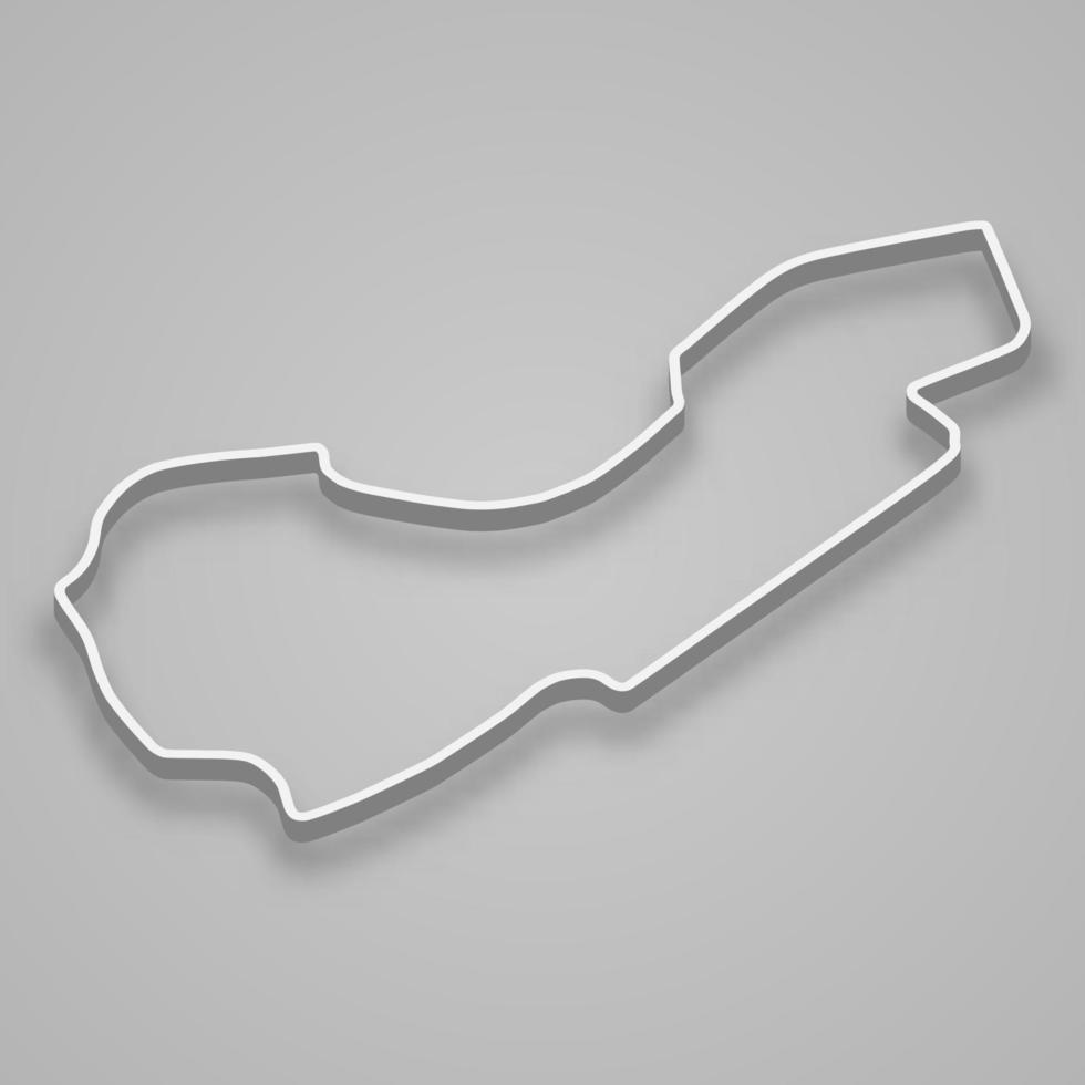 Melbourne Circuit for motorsport and autosport. vector