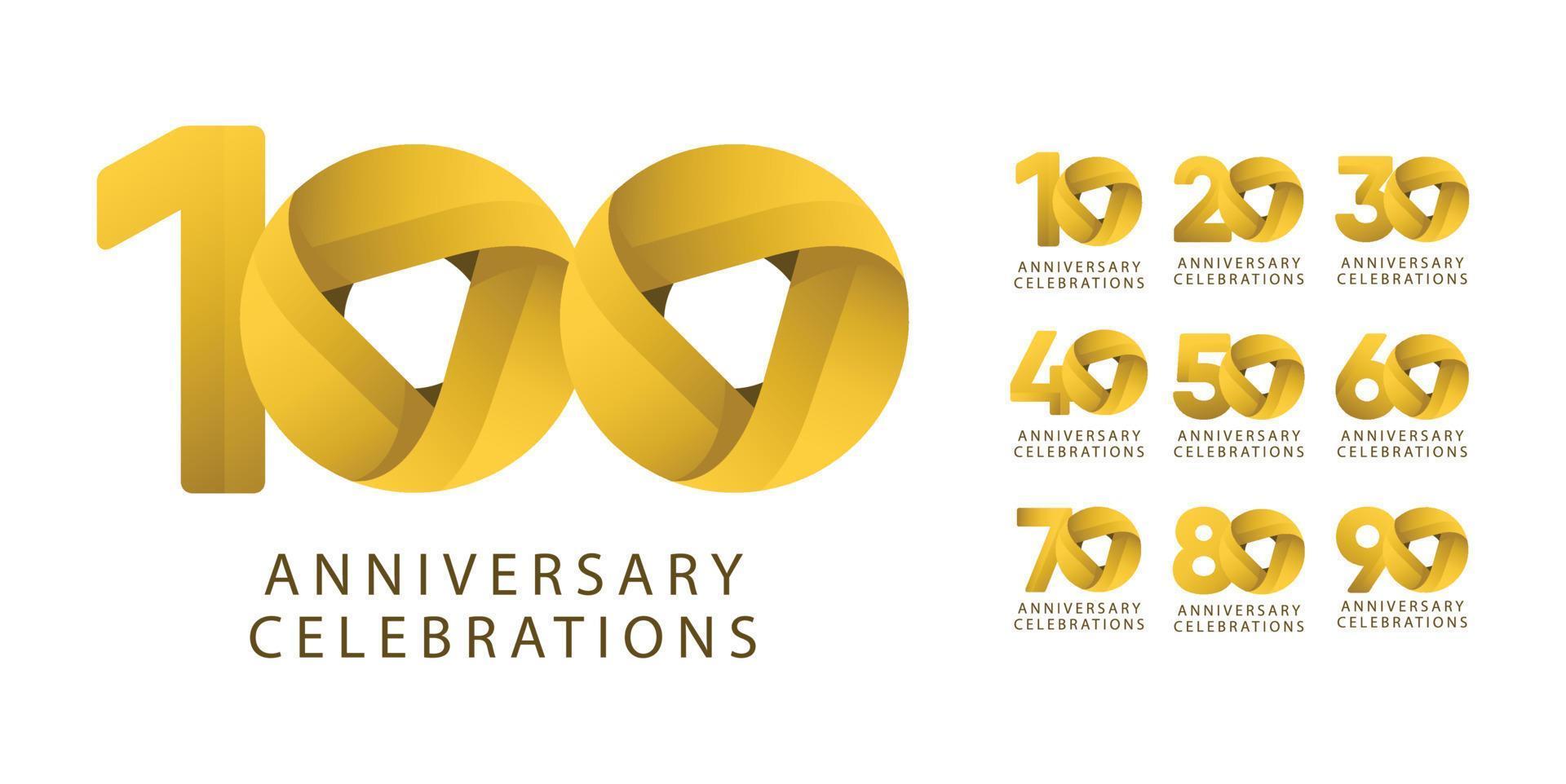 Anniversary Logo Colletions design Template vector