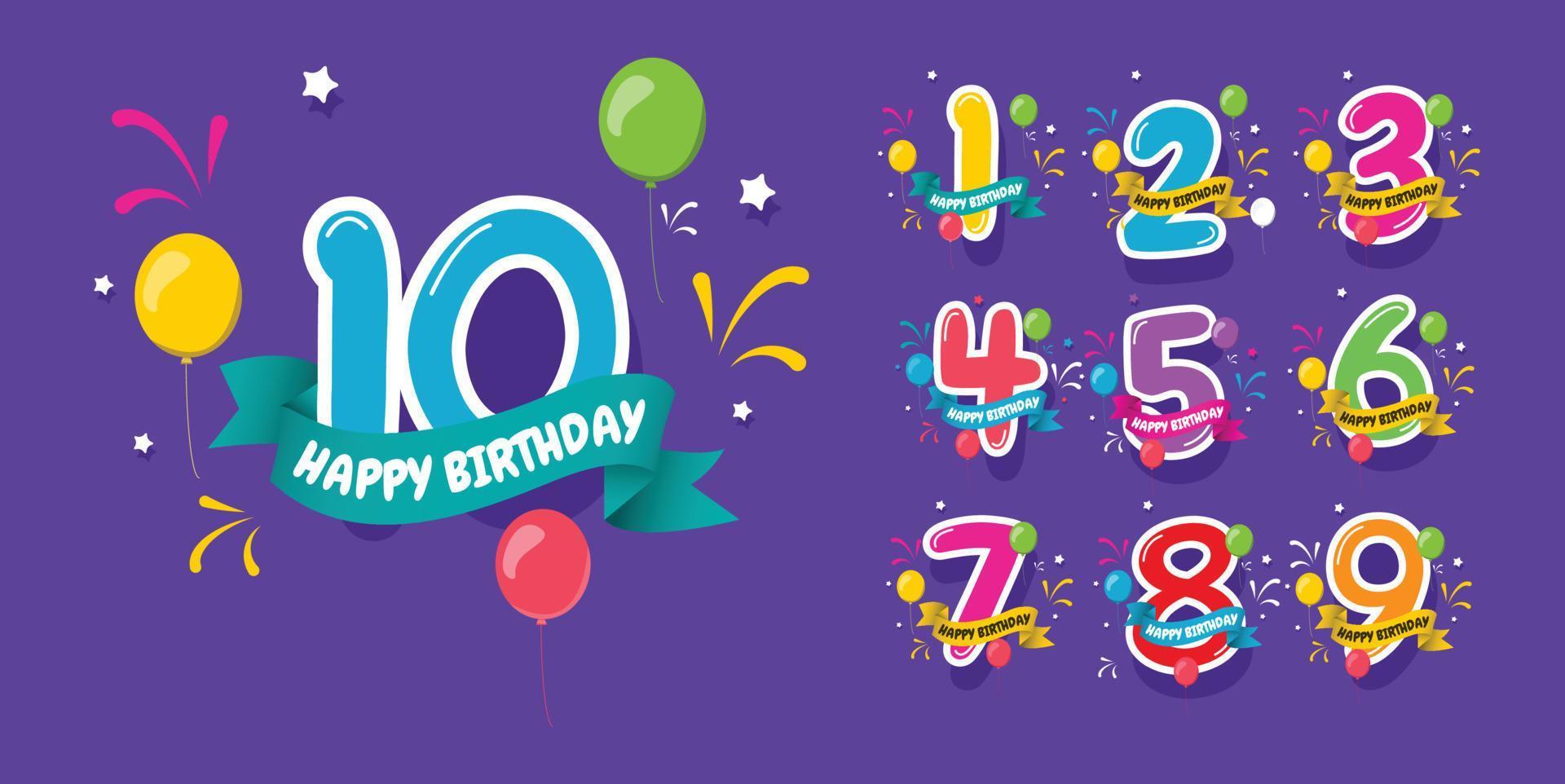 Anniversary Logo Colletions design Template vector