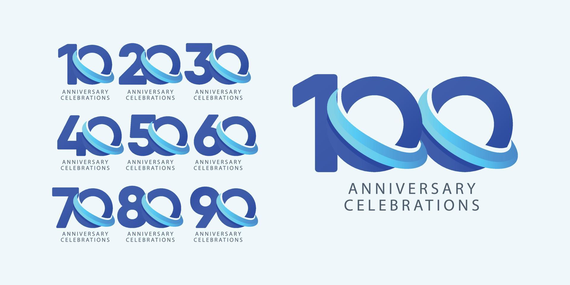 Anniversary Logo Colletions design Template vector