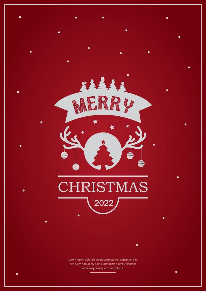 Christmas party poster template vector
