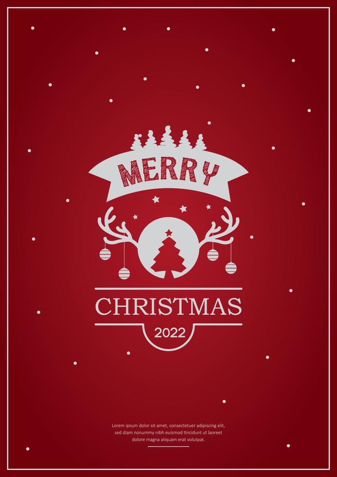 Christmas party poster template vector