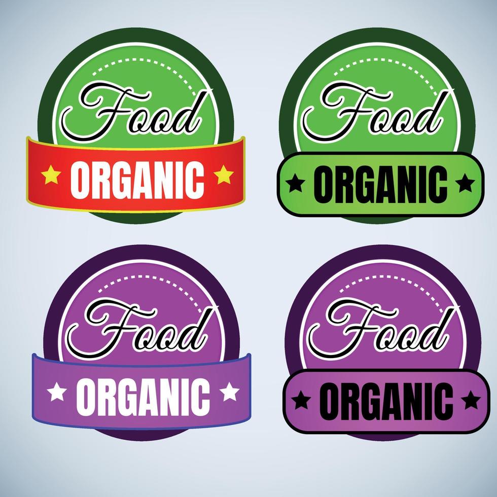 Food organic Label vector