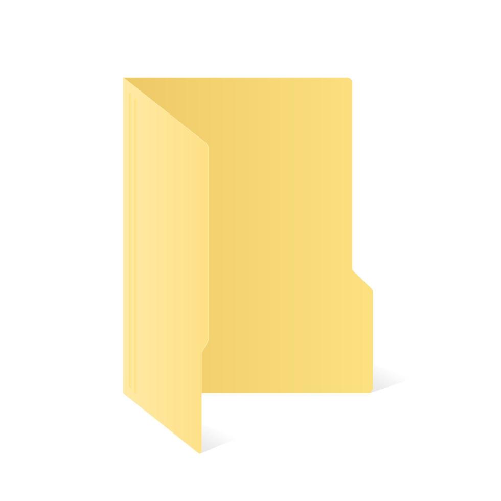 Icono de carpeta de computadora de archivo aislado sobre fondo blanco. vector
