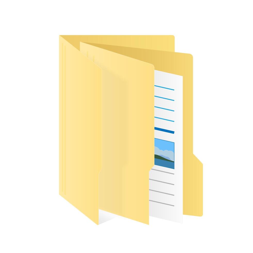 Folder in folder with computer file icon isolated on white background vector