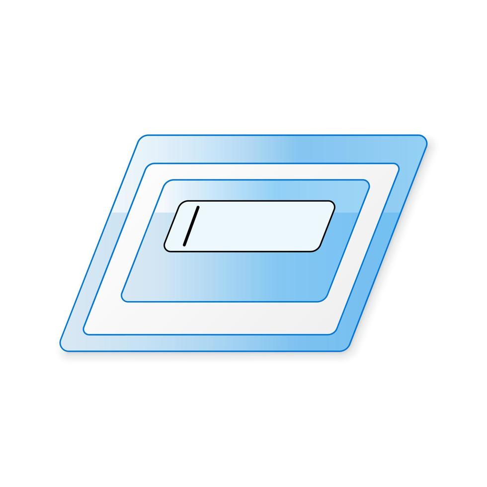Search icon or toolbar icon isolated on white background vector