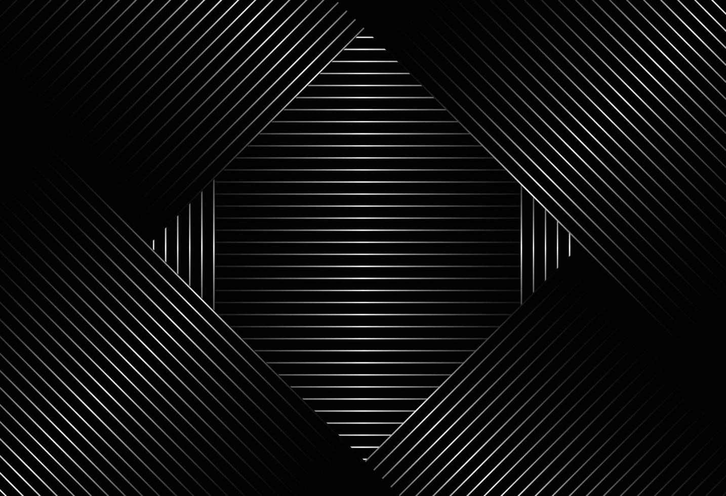 Fondo negro abstracto con líneas diagonales, diseño de patrón de línea retro vector degradado. gráfico monocromático.