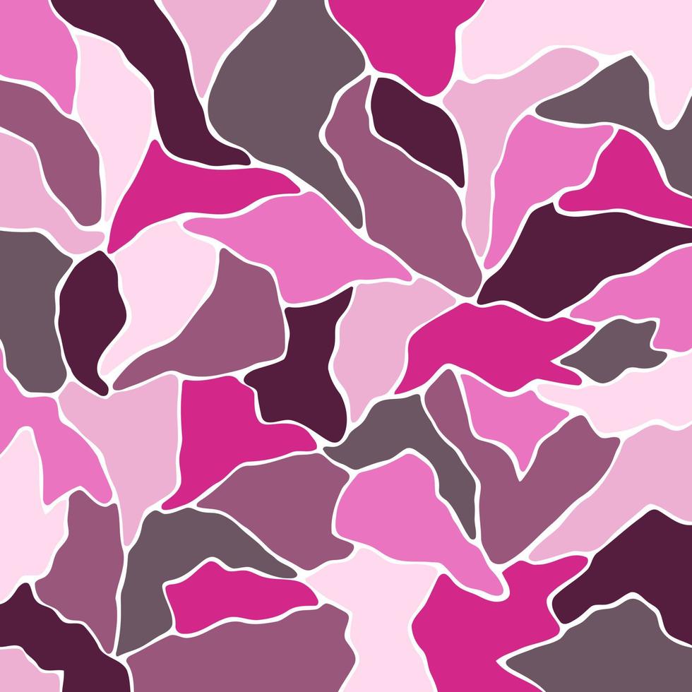 Pink Minimal Mosaic Scrappy Shape Pattern vector