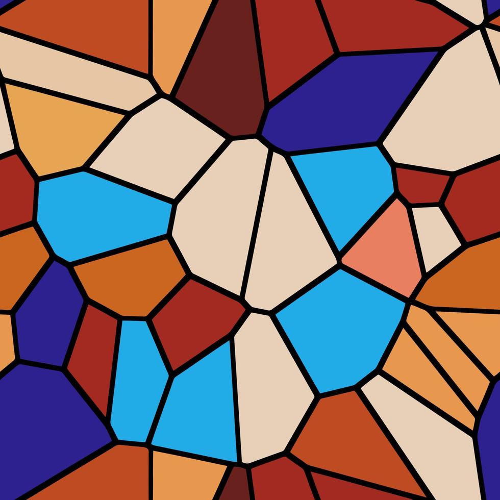 Seamless Mosaic Crazy Paving Polygon Art vector