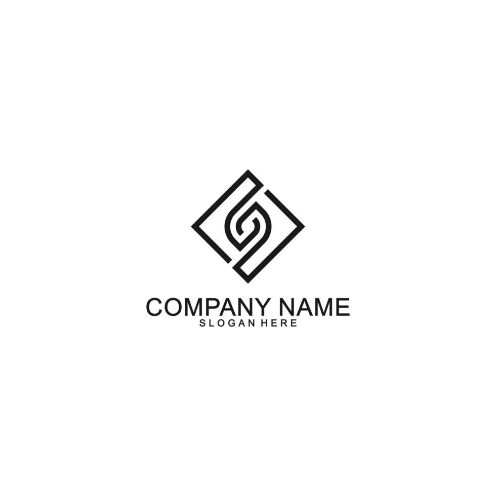 simple s logo template in white background vector