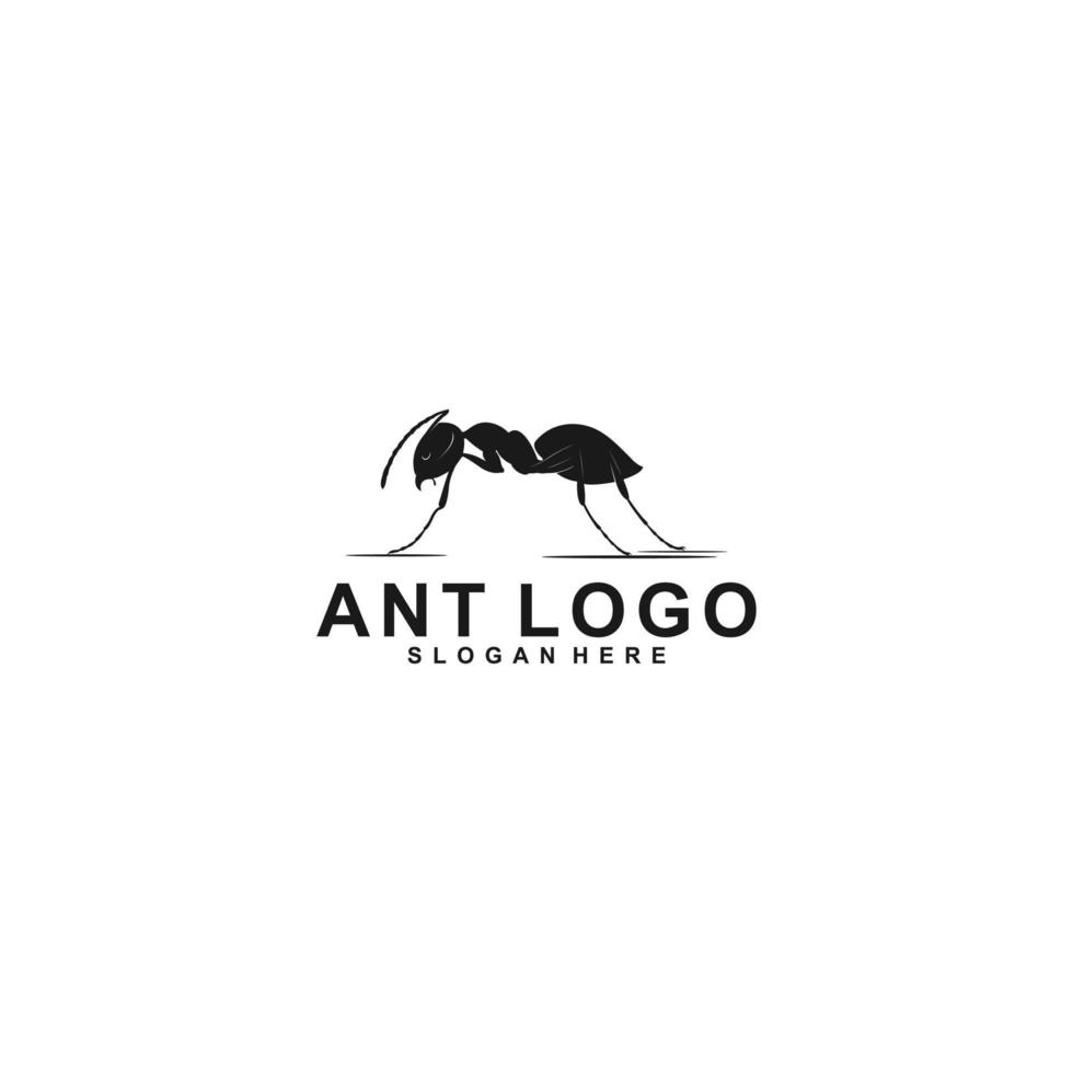 ant logo template vector, icon in white background vector