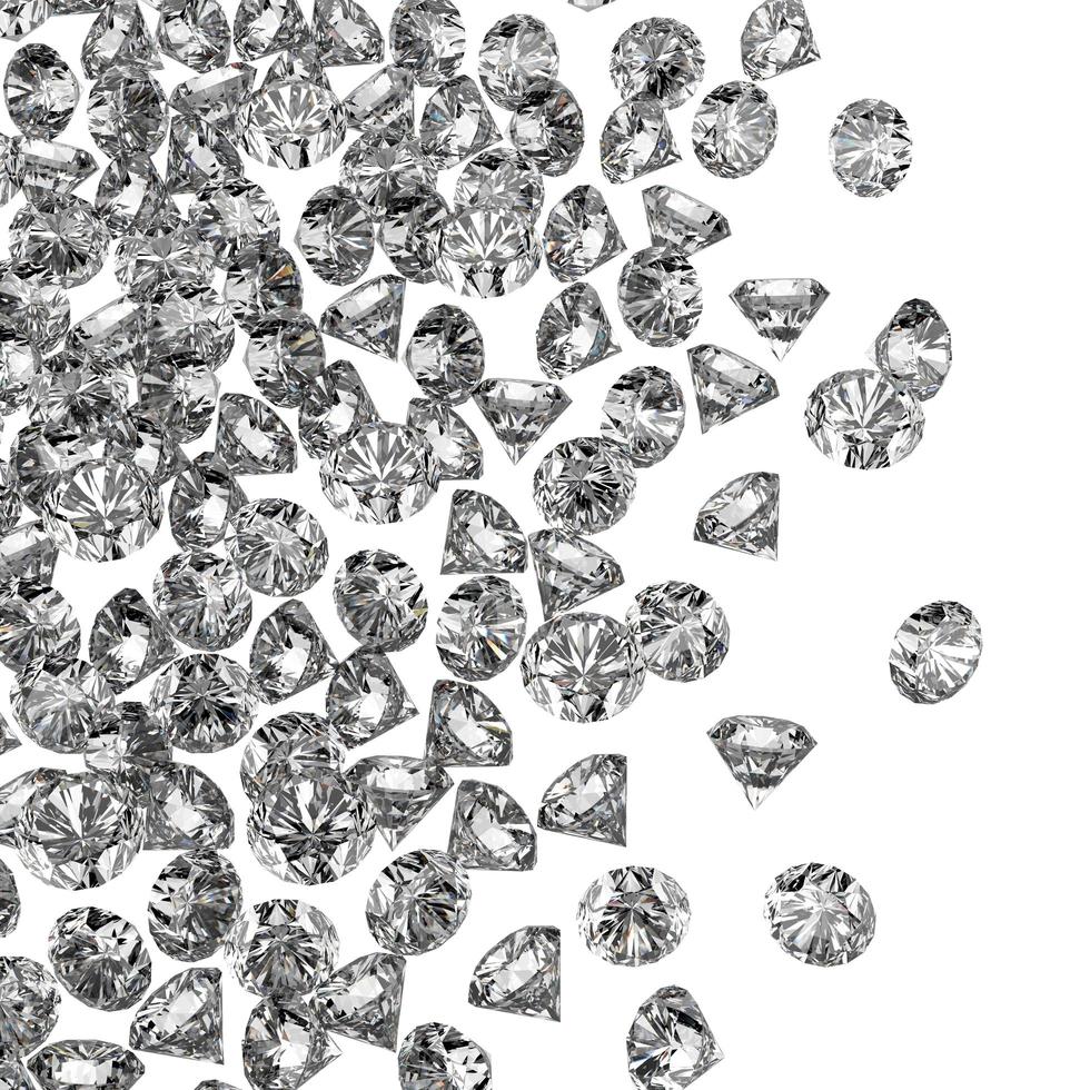 Diamonds 3d in composition as concept photo