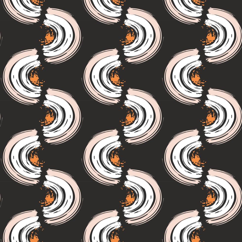 Abstract seamless pattern with brush stroke and marker. Hand drawn doodle shapes, marks and lines. Creative colorful background. Vector illustration