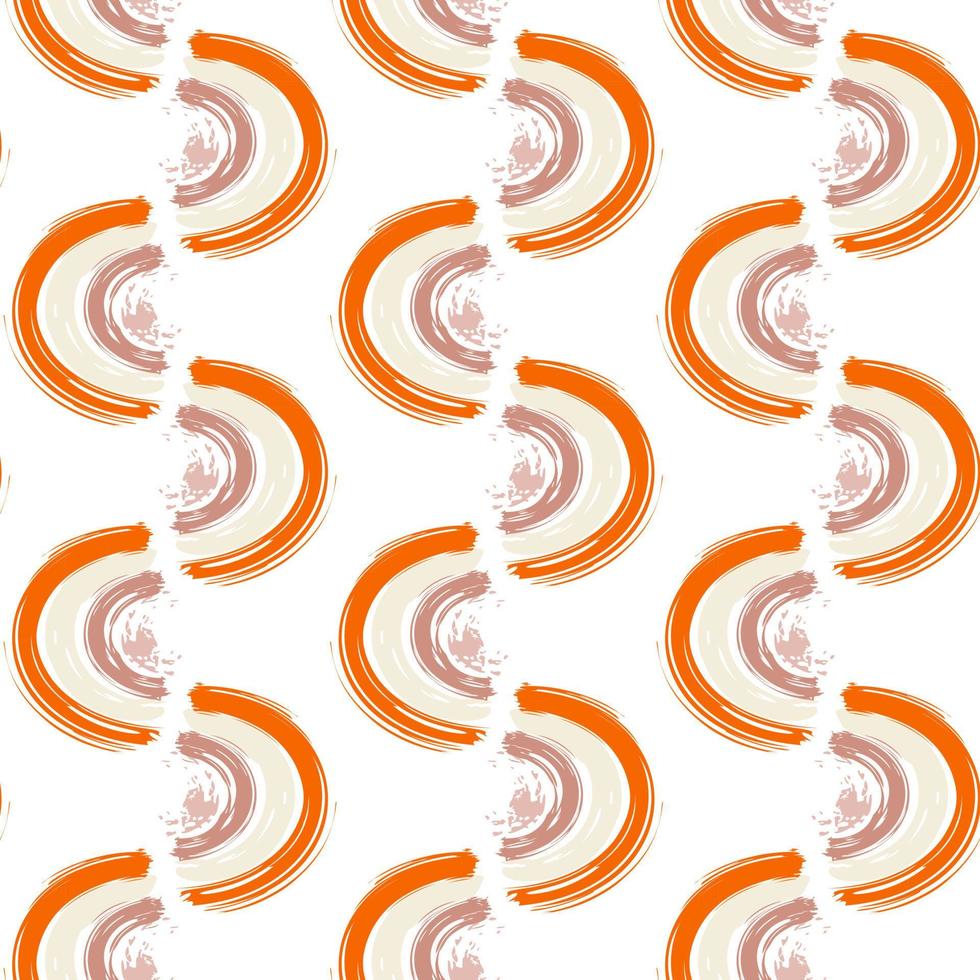 Abstract seamless pattern with brush stroke and marker. Hand drawn doodle shapes, marks and lines. Creative colorful background. Vector illustration