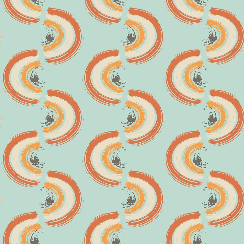 Abstract seamless pattern with brush stroke and marker. Hand drawn doodle shapes, marks and lines. Creative colorful background. Vector illustration