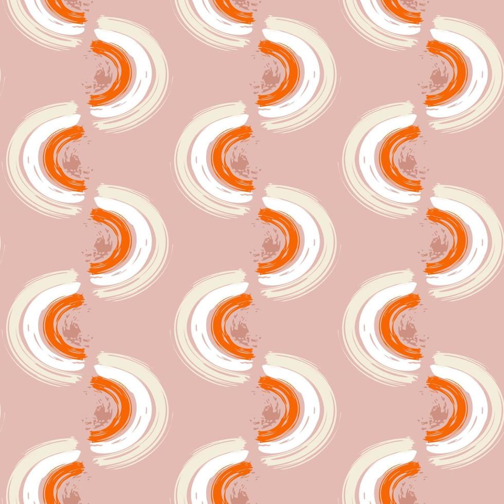Abstract seamless pattern with brush stroke and marker. Hand drawn doodle shapes, marks and lines. Creative colorful background. Vector illustration
