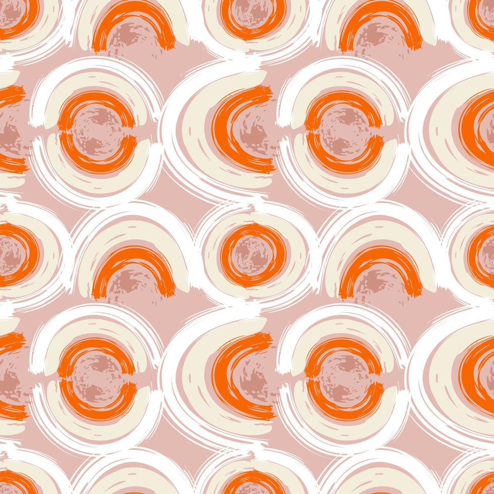 Abstract seamless pattern with brush stroke and marker. Hand drawn doodle shapes, marks and lines. Creative colorful background. Vector illustration