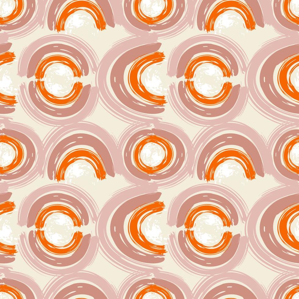 Abstract seamless pattern with brush stroke and marker. Hand drawn doodle shapes, marks and lines. Creative colorful background. Vector illustration