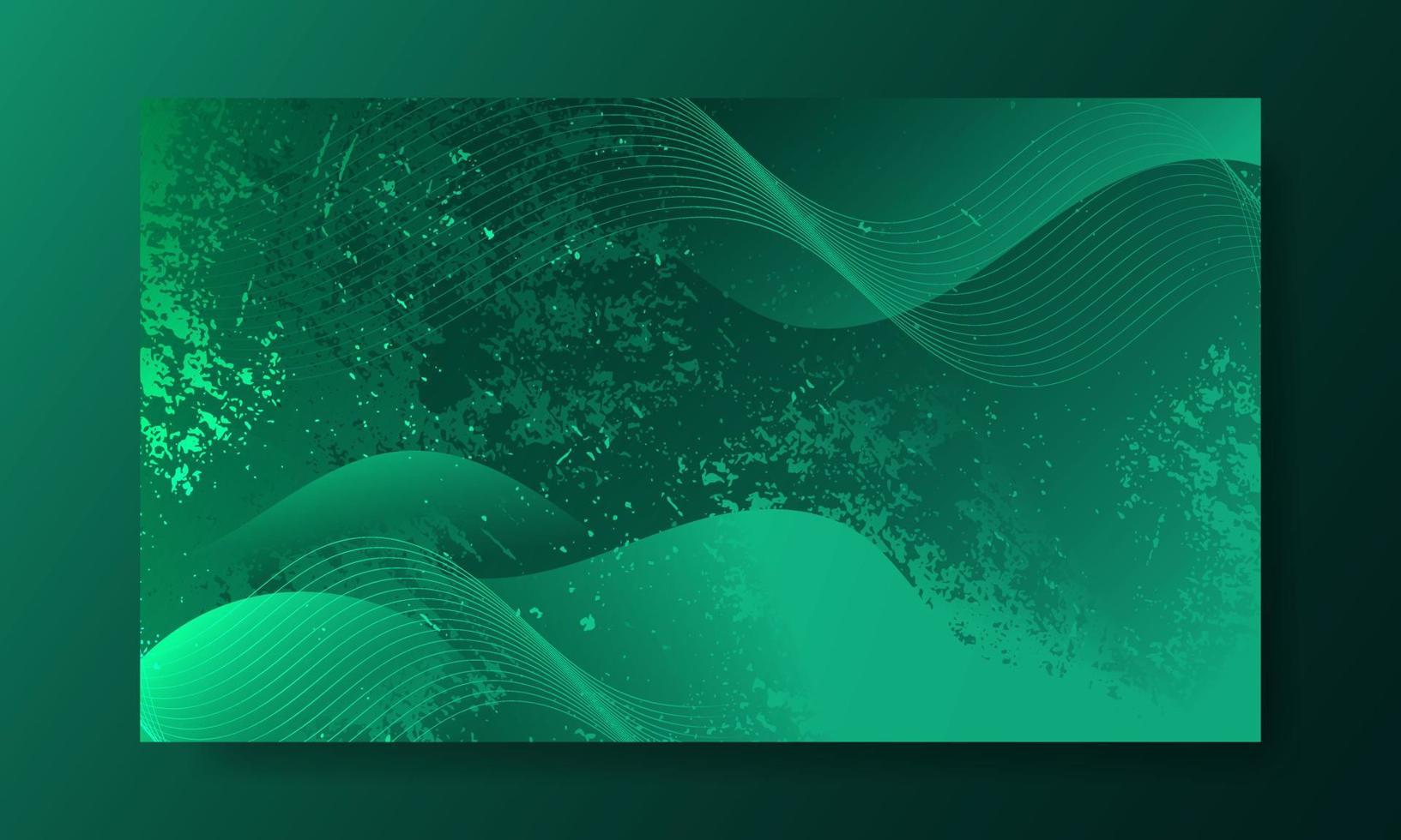 Abstract Green Fluid Grunge Texture Background vector