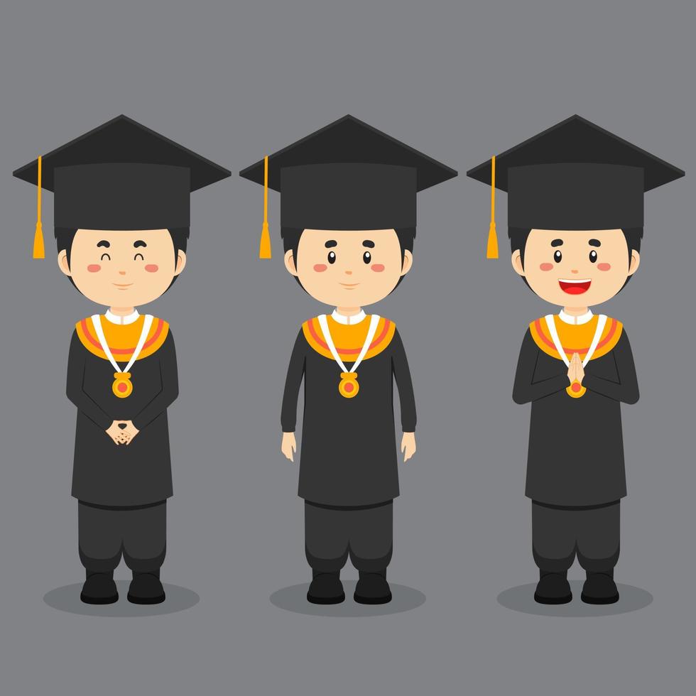 Graduation Character with Expression vector