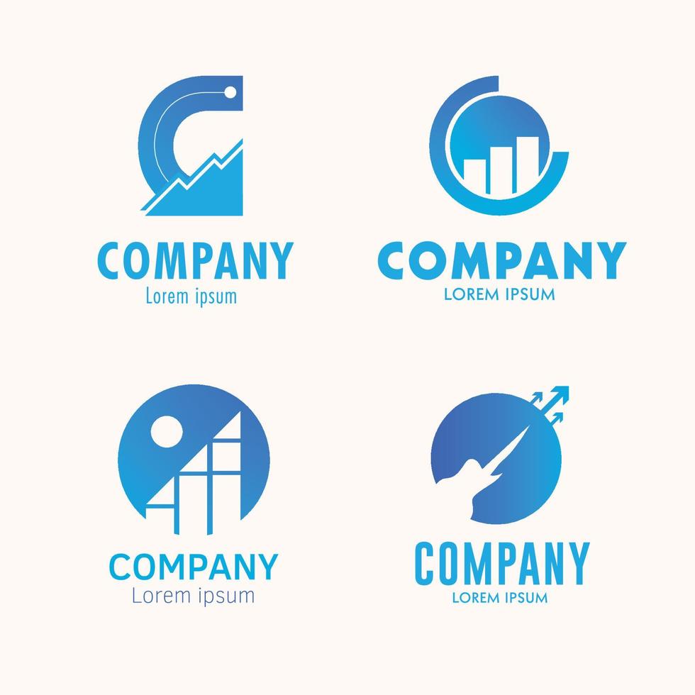 blue finance-related company logo in EPS format vector