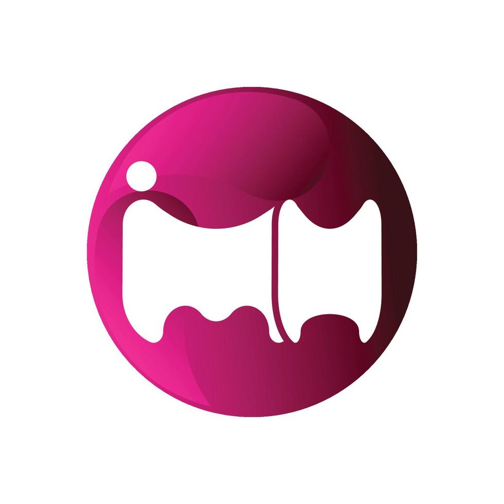 logotipo de la letra mn. vector de diseño de letra mn con puntos. circulo morado elemento de plantilla de diseño. ilustración vectorial de diseño