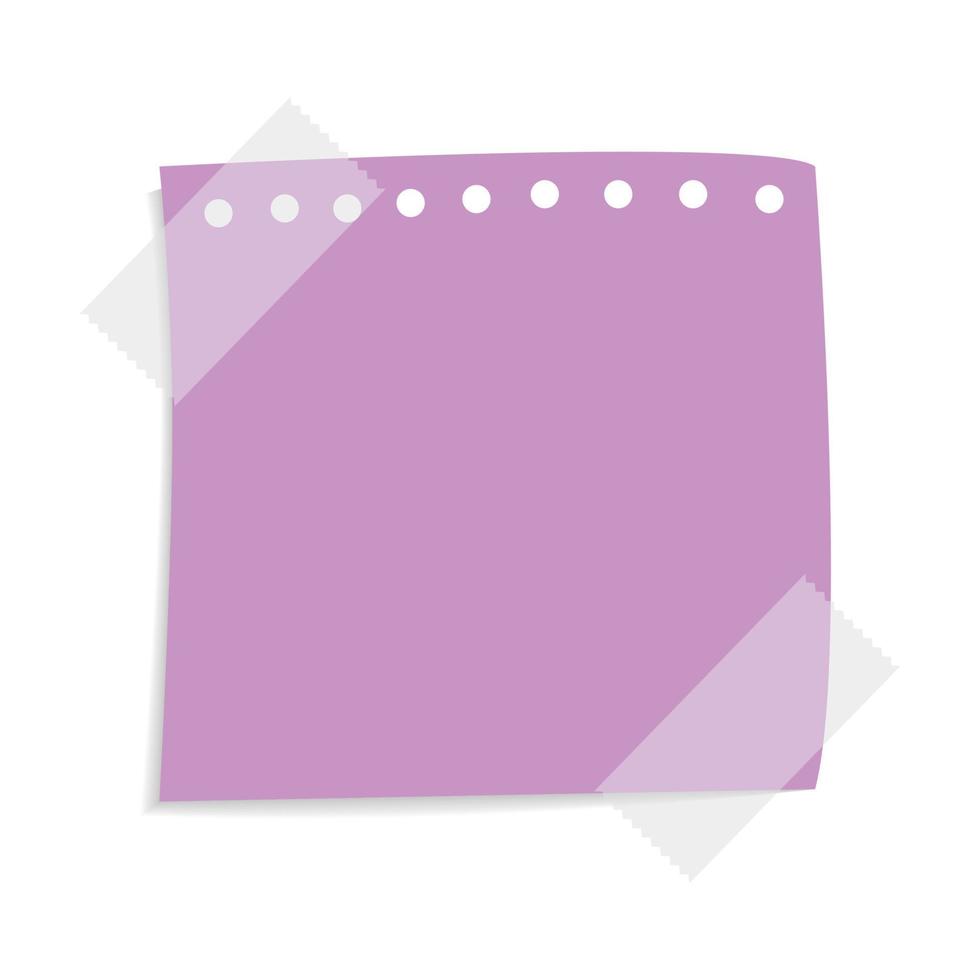 icono de vector plano de nota adhesiva de papel